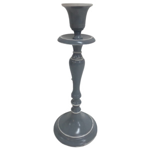 Bougeoir en métal pour la décoration de la maison bougeoir de couleur bleue pour la décoration de salon et de mariage faite à la main en vrac - Product Image 3