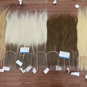 Fermeture en dentelle de qualité de luxe et cheveux frontaux HD dentelle transparente taille 5x5 4x4 Extension de cheveux humains vietnamiens - Product Image 4