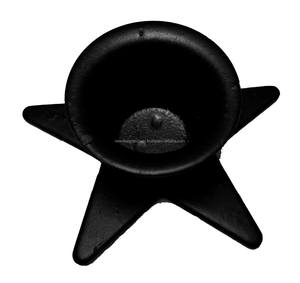 Juego de 2 Portavelas Cónicos de Hierro Forjado Negro, Cuadrados y Redondos, Hechos a Mano, Personalizables para Decoración Navideña del Hogar - Product Image 4