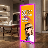 Boîte à lumière rectangulaire personnalisée professionnelle, cadre en alliage d'aluminium, éclairage LED, sur pied, ultra-mince, éclairage décoratif de haute qualité