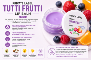 Bálsamo Labial Tutti Frutti de Marca Privada con SPF10 15ml OEM |   Cuidado Labial Hidratante con Manteca de Karité y Vitamina E |   España UE - Product Image 2