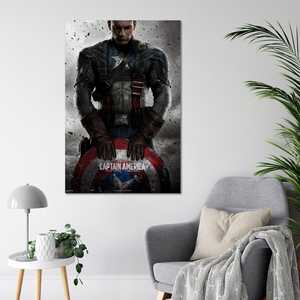 Poster en toile Captain America de Marvel, design moderne pour décoration murale - Product Image 1