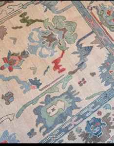 NOEUD RUG Tapis Oushak Pastel de haute qualité 6x9 traditionnel brodé pour la maison hôtels salon et restaurants - Product Image 2