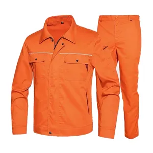 OEM Custom Logo Industrial Factory Welding Work Suit Mechanic Worker Uniform Adults worker uniform clothing workwear suit