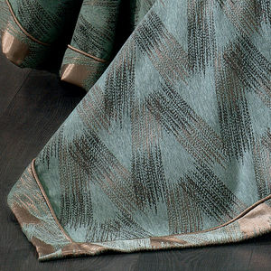 ชุดเครื่องนอนกูซิด แคปริซ คลาสสิค 4 ชิ้น สีเทอร์ควอยซ์ ผ้าเชนิลล์ 100% ทอลายเส้นย้อมสี ซักได้ ป้องกันไรฝุ่น ขนาดคิงไซส์ - Product Image 5