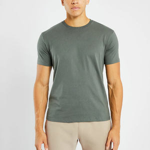 T-shirts unis personnalisés d'été 230gsm pour hommes, poids lourds, coupe régulière, t-shirts vierges d'entraînement de sport et de gymnastique 2025 - Product Image 1