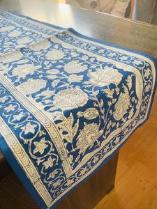 <strong>Indian</strong> High Quality <strong>Block</strong> <strong>Printed</strong> Thicken Cotton Canvas <strong>Fabric</strong> Hand <strong>Block</strong> <strong>Printing</strong> Table Runner for Home Decoration - Product Image 5