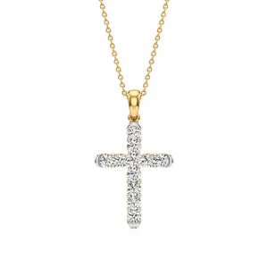 Collar con Colgante de Cruz de Diamantes - Elegancia Sagrada - Product Image 4