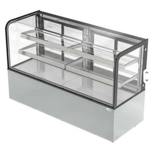 Machine Sewing 71-Inch Commercial Bakery Equipment BDC-20C Dry <b>Display</b> <b>Case</b> Front Curved Glass Protection Sliding Door ETL - Product Image 3