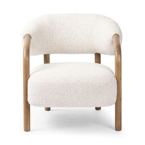 Modern <b>Upholstered</b> Arm <b>Chair</b> with Teak Wood Frame for Indoor Living Room Furniture Hotel Lounge Office Wholesale Supplier - Product Image 2