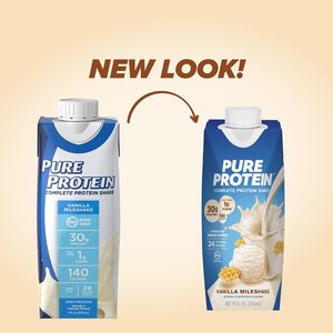 โปรตีนเชค วานิลลา เพียวโปรตีน ขนาด 11 ออนซ์ บรรจุขวด แพ็ค 12 ขวด - Product Image 2
