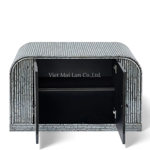 Armoire moderne haut de gamme en nacre avec incrustation élégante de coquillages faits à la main pour le salon - Product Image 2