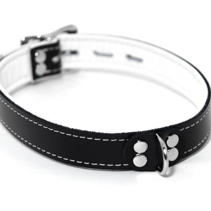 Collar de Cuero Dee Ring Ajustable con Acolchado y Anillo Central, Collar Premium Hecho a Mano - Product Image 3