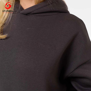 Conjunto Deportivo Personalizado para Mujer, Talla Grande, Invierno, Color Sólido, Alta Calidad, Poliéster/Algodón, Felpa, Informal, con Capucha, Diseño de Logotipo Personalizado, OEM - Product Image 6