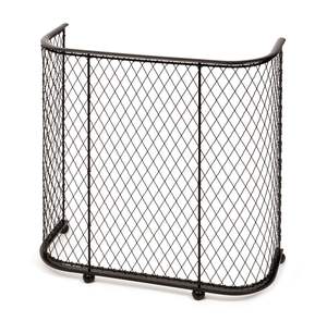 Écran de cheminée classique en fil de fer décoratif, accessoires de cheminée, finition noire, écran de cheminée simple, panneau solide - Product Image 1