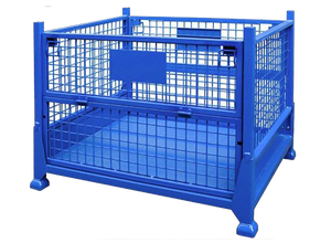Mạ kẽm bọc dây lưới lồng Stackable lưu trữ container dây lưới thép lồng cho kho hậu cần lưu trữ và bảo vệ - Product Image 2