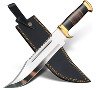 Vente en gros de couteaux de chasse et de chef PRESTIGE BLADES, personnalisés OEM ODM, faits à la main en acier J2, avec manche moderne en bois et résine, et étui en cuir.