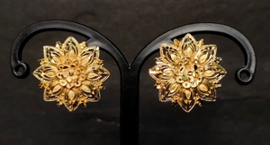 Comprar conjunto de pendientes con diseño tradicional 22CT chapado en oro pendientes de joyería para las mujeres desgaste por los exportadores indios - Product Image 3