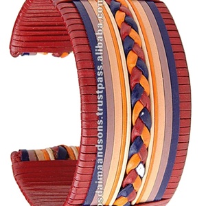 Pulsera deportiva de cuero para hombre, joyería de estilo a la moda, disponible en tamaños de color con forma personalizada, superventas - Product Image 3