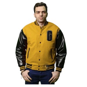 แจ็กเก็ตเบสบอลผ้ากำมะหยี่ขนแกะปักโลโก้ได้ตามต้องการสำหรับผู้ชายเสื้อกีฬาเบสบอลสไตล์วินเทจสำหรับฤดูหนาว - Product Image 4