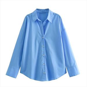 Camisetas sin Mangas Extra Grandes de Poliéster para Mujer, Casuales, de Manga Larga, con Cuello Camisero, Corte Regular, Ecológicas, 100% Algodón, Lisas, Primavera/Verano - Product Image 6