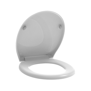 Couvre-siège de toilette universel en duroplast blanc brillant à fermeture douce - Product Image 5