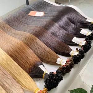 Échantillon gratuit de paquet de cheveux Extensions de cheveux humains Pointe plate pour les femmes 3-5 jours Expédition dans le monde entier Cheveux vietnamiens bruts