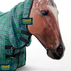 Alfombras personalizadas para caballos de invierno 1200D Ripstop Combo Neck Turnout Horse Rug Manta impermeable para caballos de invierno Fabricante al por mayor - Product Image 4