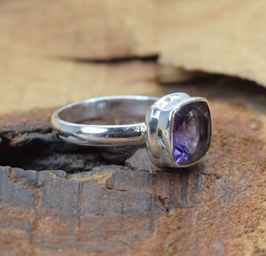 Bague Améthyste Pierre Précieuse 925 Argent Sterling Solide Classique Meilleur Design Fait à la Main Argent 925 Estampillé Mode Bijoux en Argent - Product Image 4