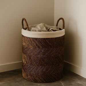 Cestas de almacenamiento de ratán duraderas tejidas a mano con asas organizador redondo para ropa, zapatos y Decoración elegante para el hogar - Product Image 4