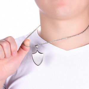 Novo Colar Masculino de Aço Inoxidável Personalizado com Pingente de Corrente Box Prateada, Banhado a Ródio, Estilo Punk <span class=keywords><strong>Rock</strong></span> Moderno - Product Image 5