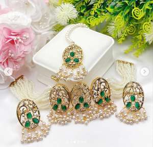 Ensembles de bijoux afghans de luxe antiques pour dames filles collier ras du cou en acier inoxydable personnalisé haut demandé pour les fiançailles - Product Image 3