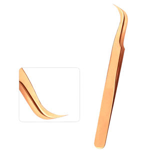 Pince à épiler d'extension de cils en acier inoxydable Offre Spéciale Pince à épiler durable pour soins de beauté incurvée - Product Image 3