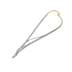 Porte-aiguilles en acier TC Mathieu 18 cm, manche doré, instrument chirurgical certifié CE ISO13485, usage hospitalier, couture précise - Product Image 6
