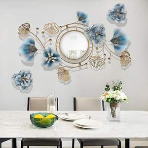 Unique Metal <b>Wall</b> <b>Mirror</b> Contemporary Decorative Round Hanging Frame for <b>Bedroom</b> Bathroom Vanity and <b>Wall</b> Decor - Product Image 6