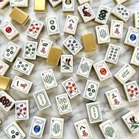 Jeu de Mahjong américain personnalisable pour 4 joueurs, luxe, portable, en acrylique, jeux de divertissement, couleurs personnalisées uniques
