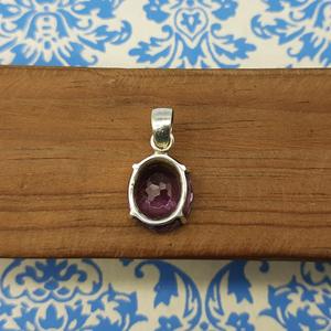 จี้พลอยอเมทิสต์สีเงิน925ดีไซน์แบบโบฮีเมียนดีไซน์เนอร์ประดับเพชรธรรมชาติ - Product Image 4