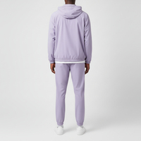 Ensemble de survêtement streetwear 2 pièces pour femme, coupe-vent, en polyester/coton, avec capuche, épais, pour l'hiver, idéal pour la gym et le sport, avec fermeture éclair