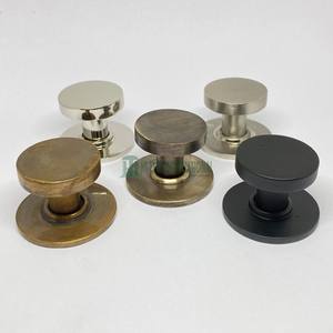 Perilla plana de latón macizo de lujo con acabado personalizado, tirador de cajón de armario a granel, con placa de fondo, venta al por mayor - Product Image 2