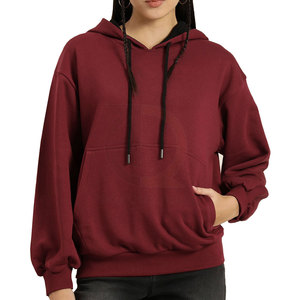 Sudaderas con capucha personalizadas para mujer, Color sólido, transpirable, estilo informal, invierno, anticontracción cuello con capucha, solo colocación del logotipo frontal - Product Image 1