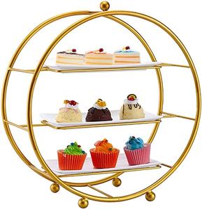 Soporte para cupcakes de metal de alta calidad con base antideslizante duradera para presentación de postres estilo buffet a precio mayorista - Product Image 5