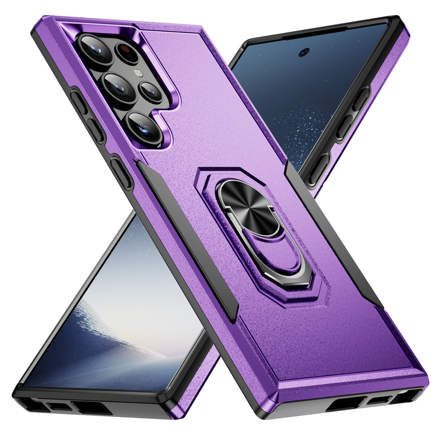 สีม่วง + สีดำ