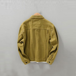 Hommes personnalisé 2025 américain rétro simple boutonnage rabattu support velours côtelé coupe-vent longs manteaux d'hiver vêtements de travail d'extérieur teints - Product Image 3