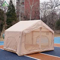 Tente Cabine Gonflable en Gros 7,5 m² Quatre Saisons Imperméable Oxford à Colonnes d'Air pour Camping Familial, Porte Unique, Montage Rapide