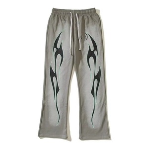 Meilleure vente personnalisé lavé à l'acide soleil fané Jogging pantalon Bootcut surdimensionné coton français éponge lavage à l'acide pantalon de survêtement évasé - Product Image 2