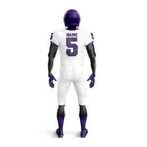 Uniforme léger de football américain de meilleure conception à prix bas populaire uniforme de football américain unisexe de plusieurs couleurs - Product Image 3