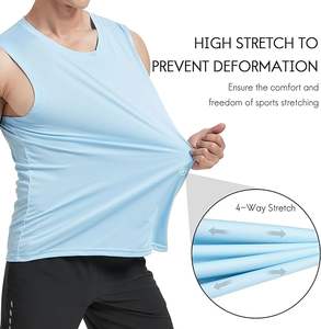 Camiseta sin mangas de alta calidad personalizada, camiseta transpirable de secado rápido para gimnasio, Camiseta deportiva para hombre, camiseta sin mangas muscular para entrenamiento - Product Image 4