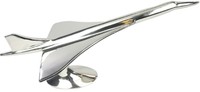 Maquette d'avion Concorde en aluminium poli, objet de collection, miniature supersonique argentée, Art déco, artisanat métallique, décoration intérieure
