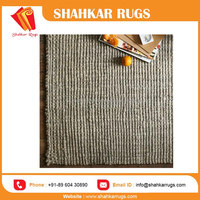Tapis indien Dhurrie artisanal en jute de haute qualité, tissage plat abstrait, naturel, antimicrobien, lavable, à poils moyens, pour la maison