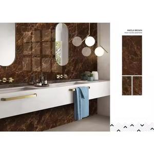 Azulejos de pared negros antideslizantes de terrazo rústico indio de 600x1200mm, azulejos de suelo de madera vitrificada pulida de porcelana, fábrica de uso Interior - Product Image 5